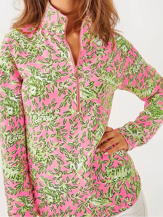 Lilly Pulitzer Tops - NWT Lilly Pulitzer Skipper Popover “Rousseau Pink” XXL